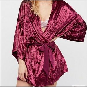 Free People You Fancy Robe in Purple